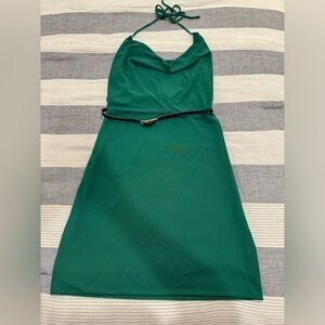 NWT Black Halo Halter Emerald Green Mini Dress